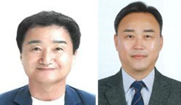전북도 유창희 정무수석(왼쪽)과 임청 대변인. 연합뉴스