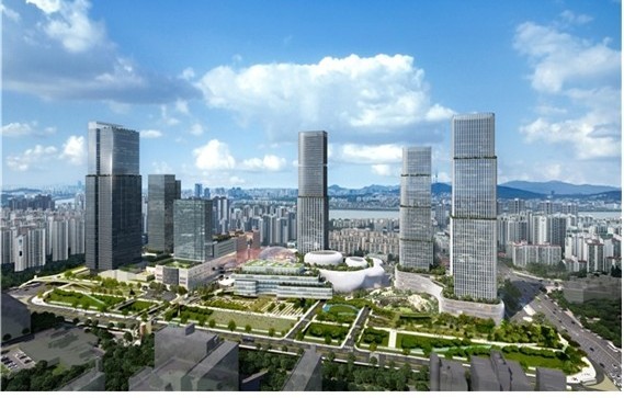 터미널을 지하로 옮기고 지상부를 복합개발하는 서울고속터미널 남동측 조감도. 서울시 제공